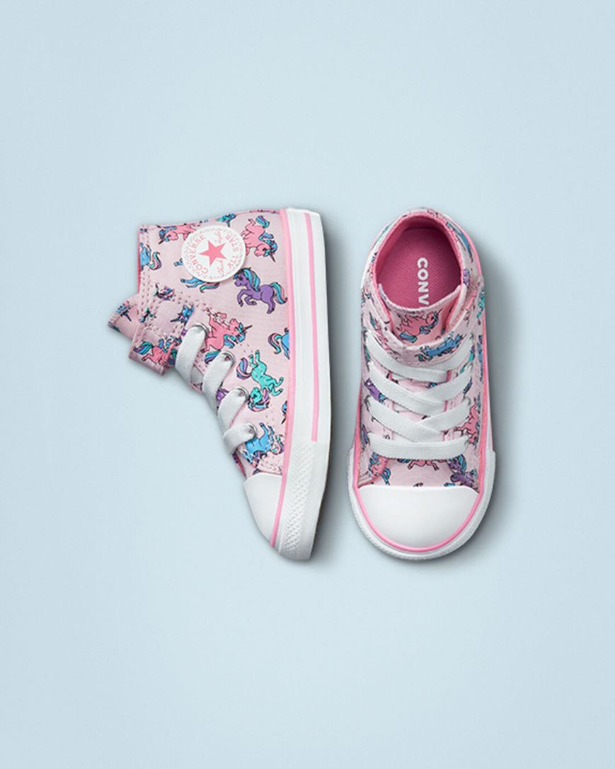 Dívčí Boty Vysoké Converse Chuck Taylor All Star Easy-On Unicorns Růžové Blankyt | CZ MHRZ58